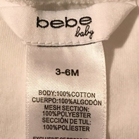 BEBE BABY Long-Sleeve Footed Tutu Coverall   3-6M - Picture 13 of 14